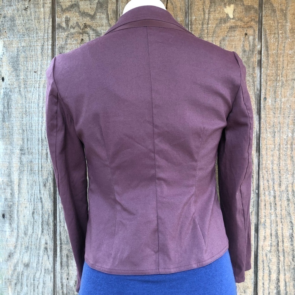 J jill ruffled lapel cropped blazer 0 petite - Picture 8 of 13